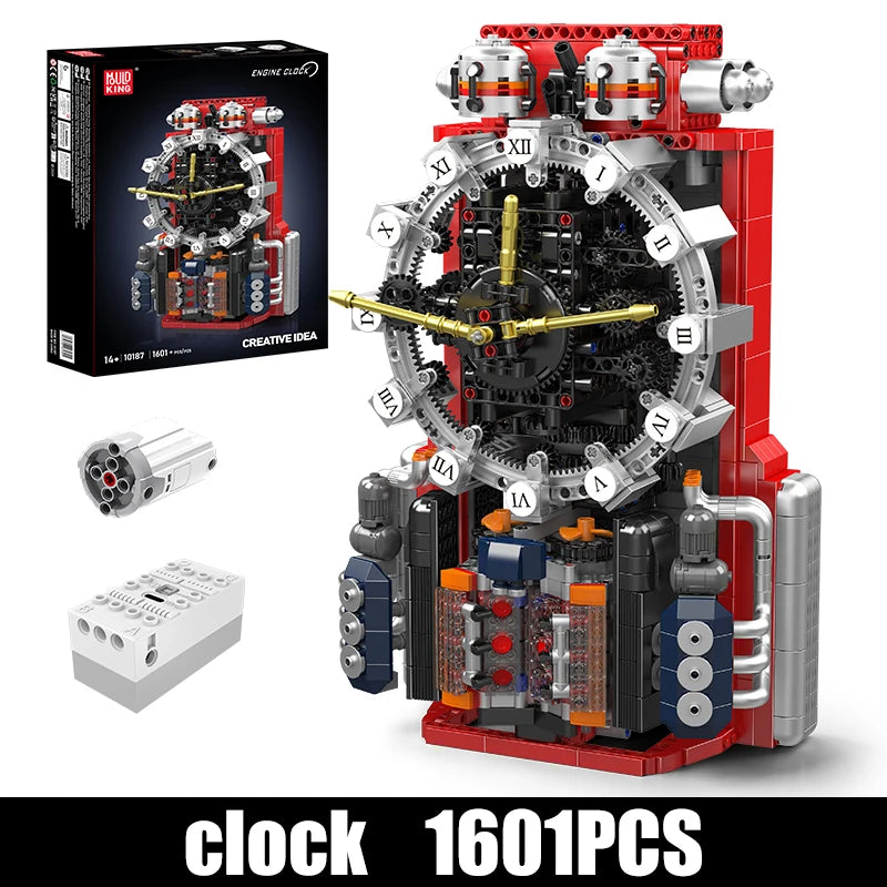 Technical Clock Toys The Motorized Engine Clock Blocks