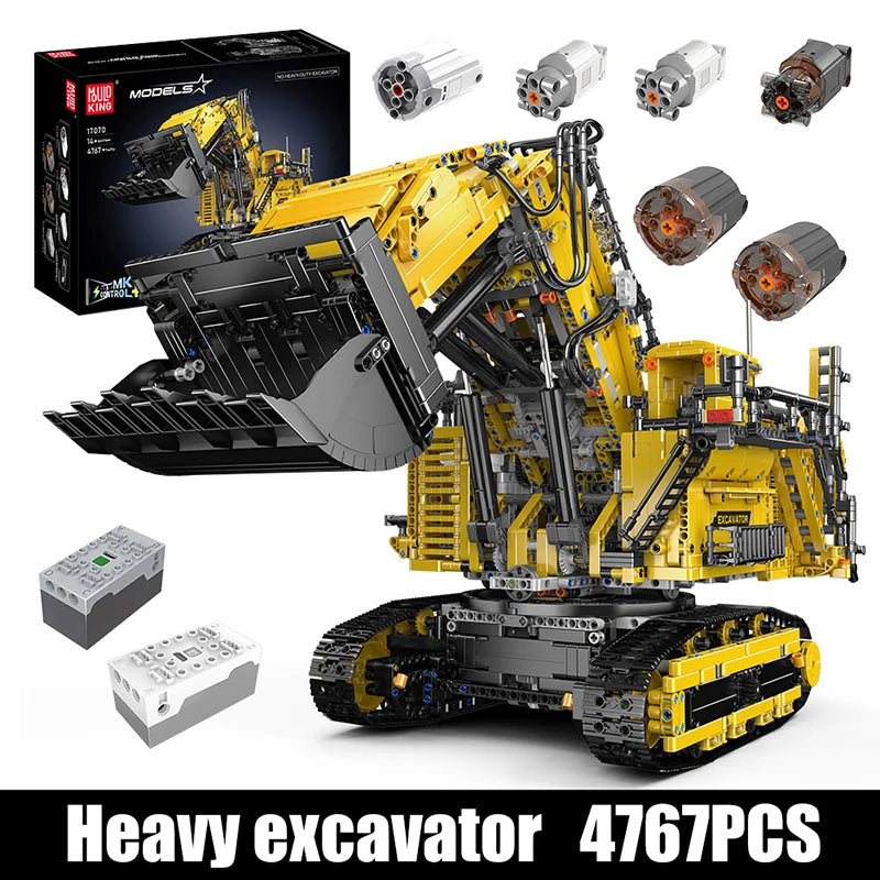 Excavator Building Block Assembly Car Brick