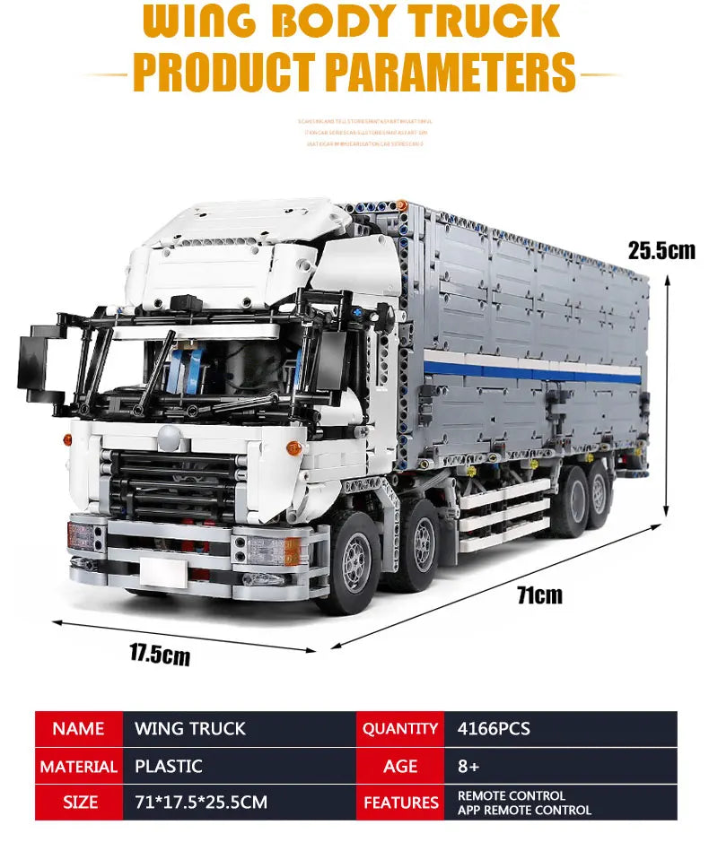 RC Motorized Wing Body Truck Blocks Bricks