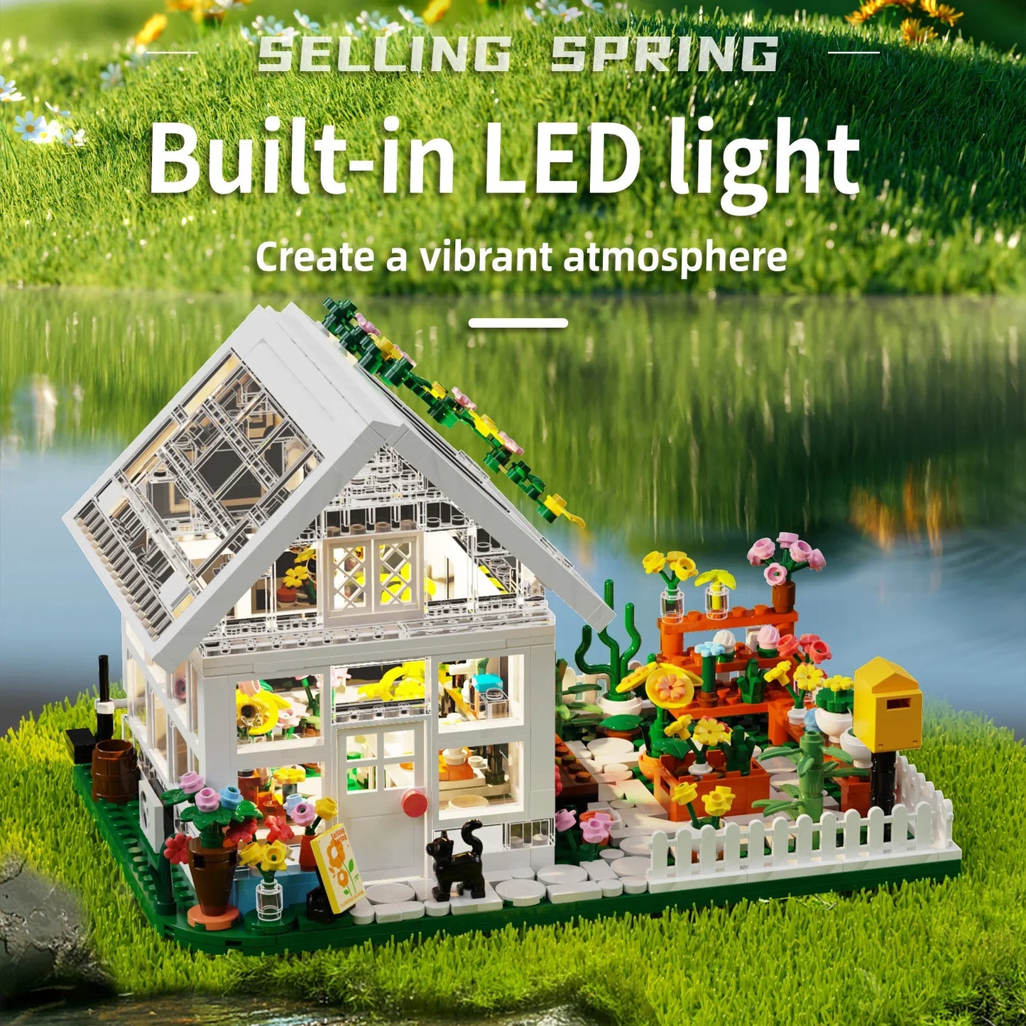 Newest Flower House Mini Building Block