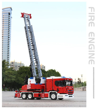 Technical Fire Engine Truck RC Building Blocks