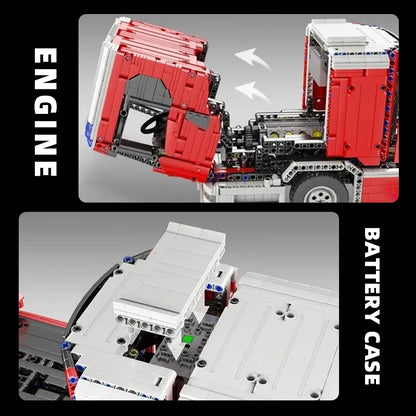 Technical Fire Engine Truck RC Building Blocks