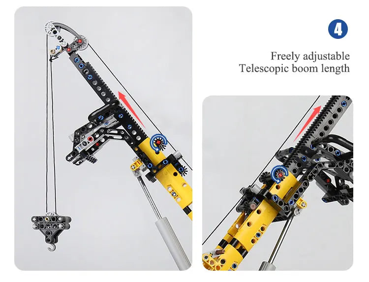 Tow Truck Building Blocks City Engeneering Trailer Crane Car