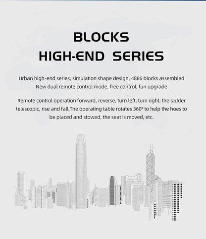 Technical Fire Engine Truck RC Building Blocks