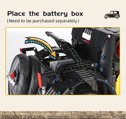 Technical 1:8 Vintage Car T50 Building Blocks