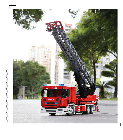 Technical Fire Engine Truck RC Building Blocks