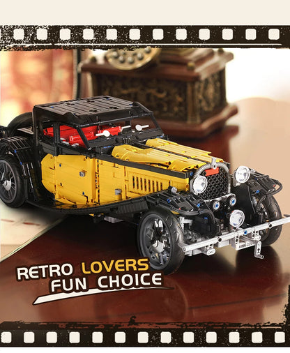 Technical 1:8 Vintage Car T50 Building Blocks