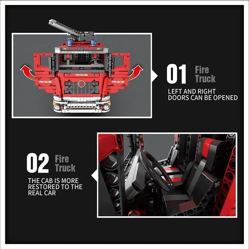 Mechanical Set Water Spray Fire Truck High Difficulty