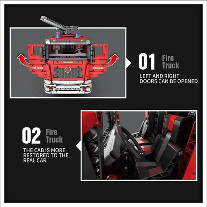 Mechanical Set Water Spray Fire Truck High Difficulty