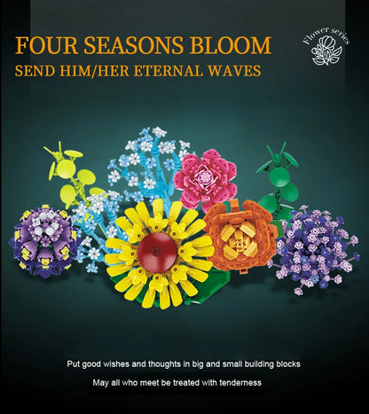 Sunflower Building Blocks Flower Bouquet Vase