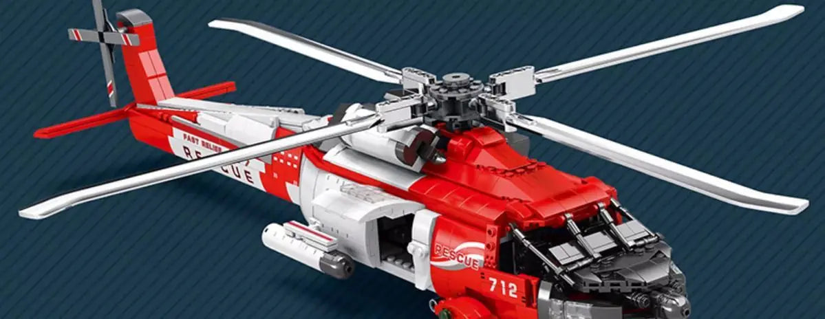 Rescue Helicopter Blackhawk Boys Building Block