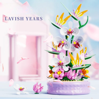 Phalaenopsis Rotating Flower Music Box Building