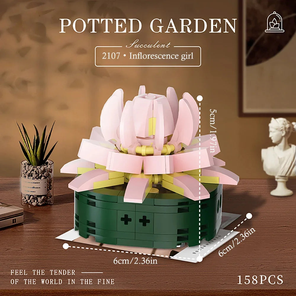 Flower Bouquet Building Block Succulents Plants