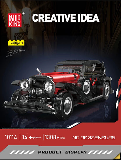 The Red Vintage Car Building Block