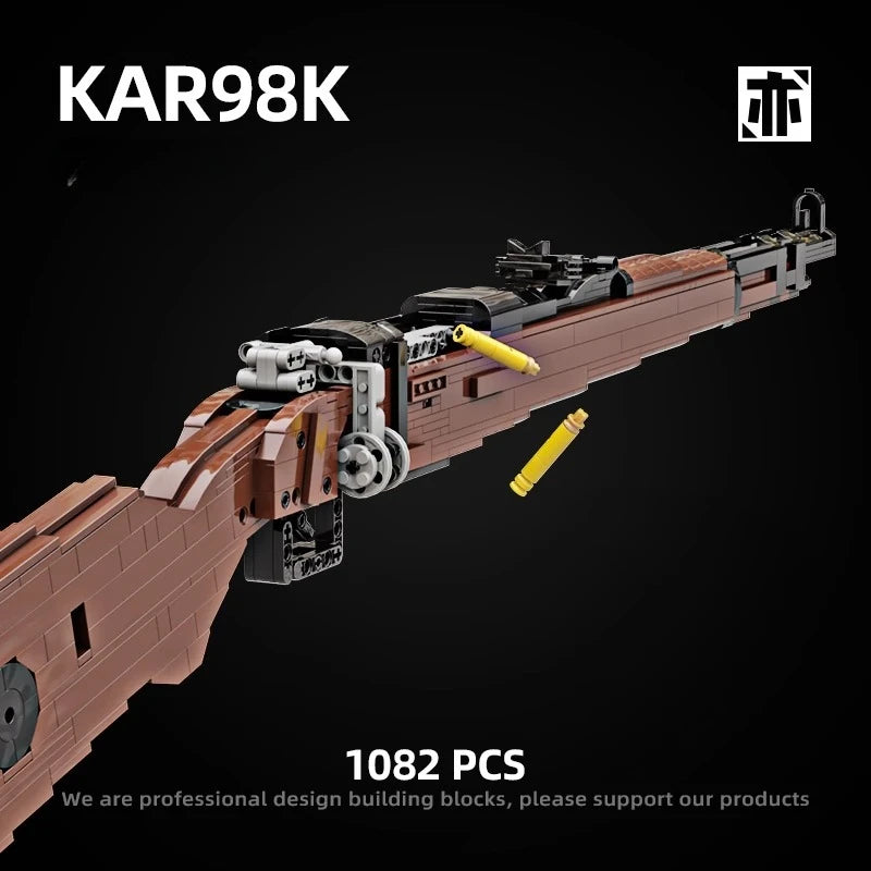 Kar 98k Sniper Rifle Building Blocks Emissibility With Bullet Assemble Gun Bricks