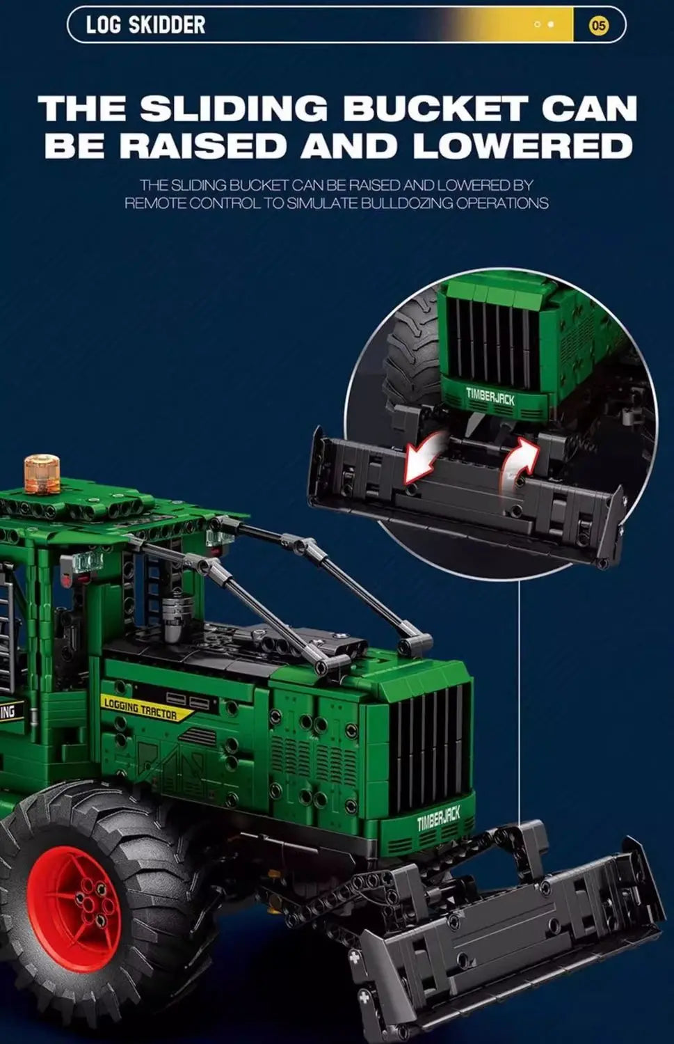 Tractor Compatible with Lego Assembly Model High-Difficulty