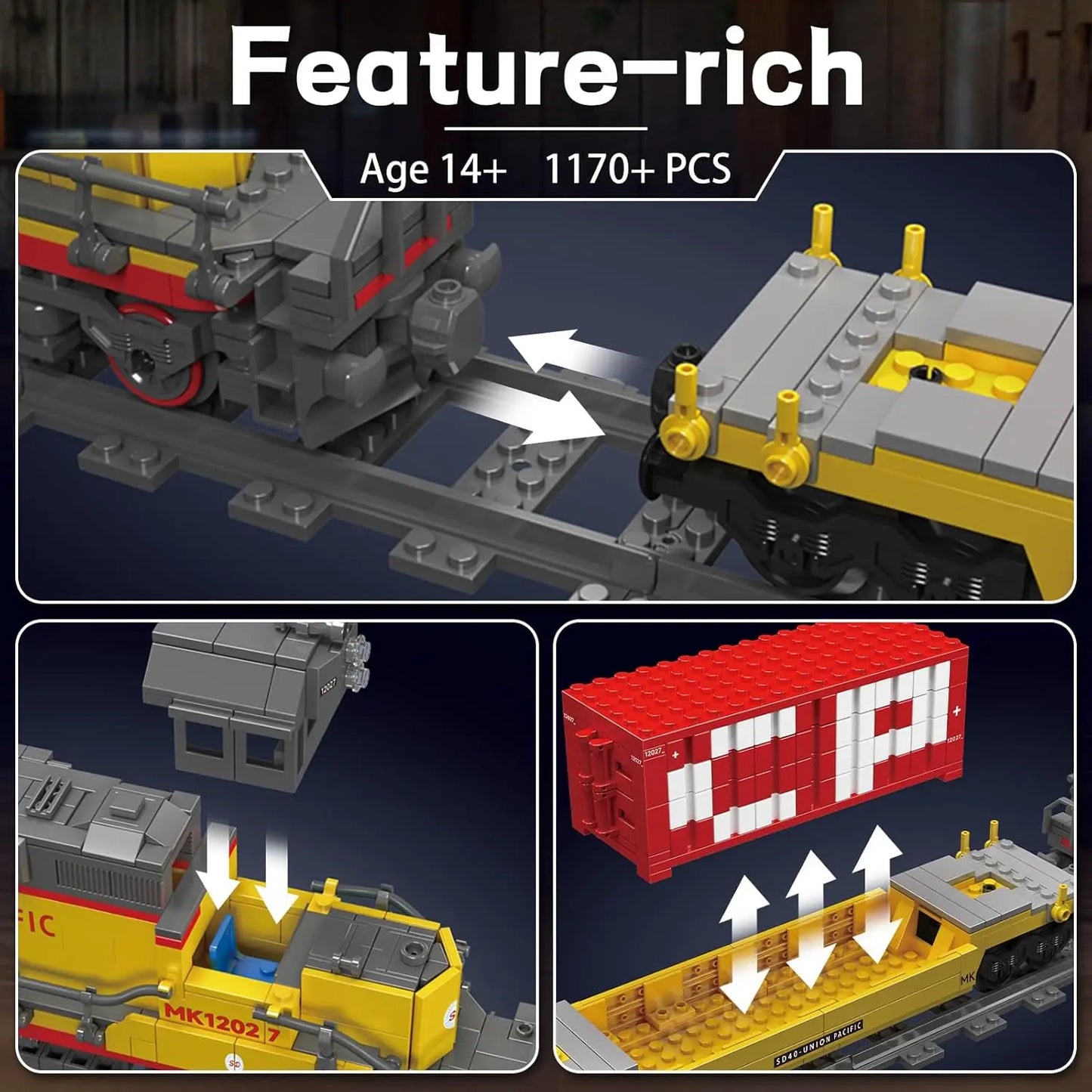 Diesel Locomotive Building Blocks RC Railway Train