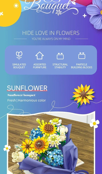 KNEW BUILT 3D Eternal Flower Phalaenopsis Building Block