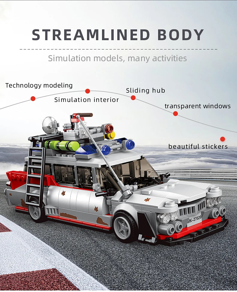 Car Set The Mini Ghost Bustered ECTO-1 Movie Car Model