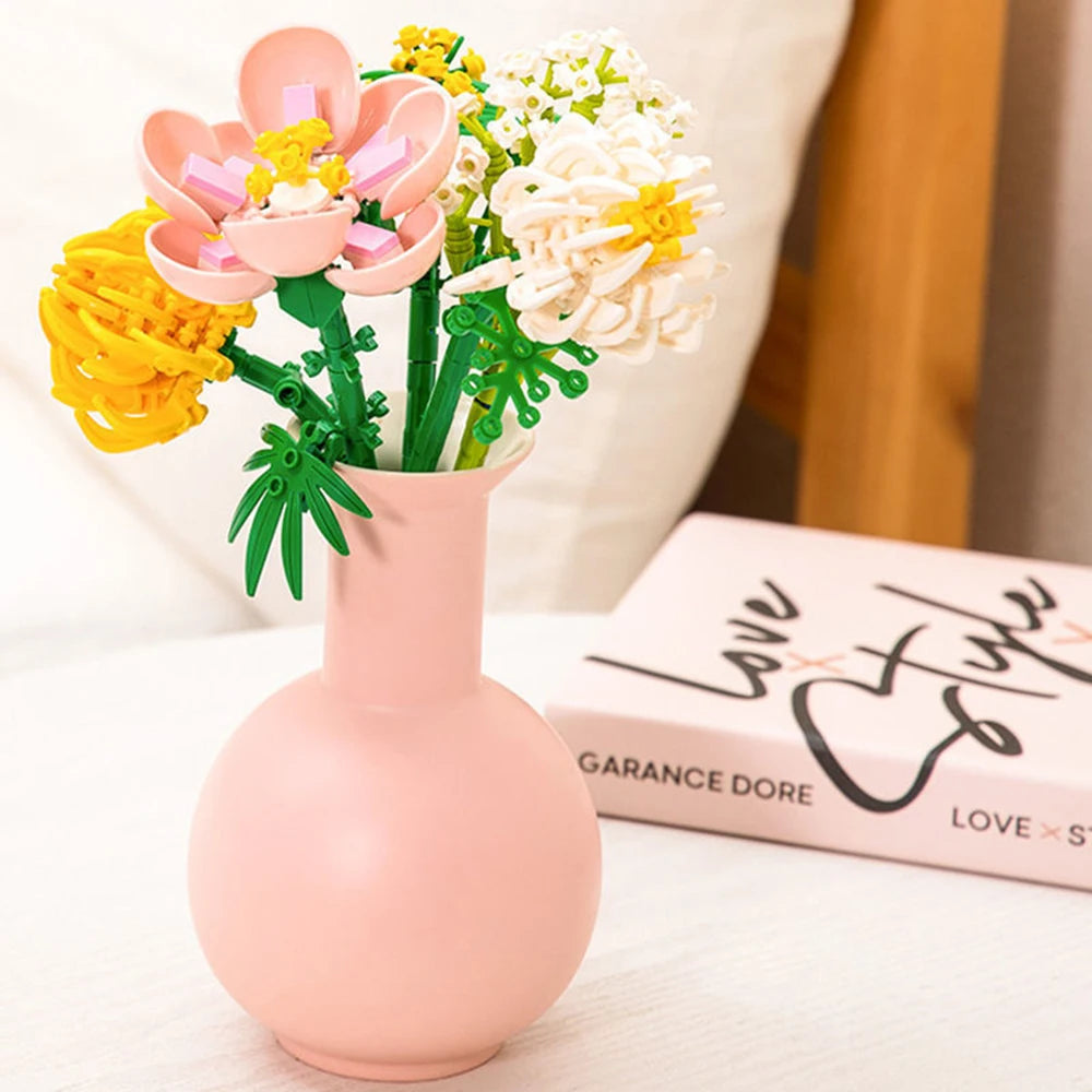 KNEW BUILT Flower Bouquet 3D Model Toy Mini Build Blocks