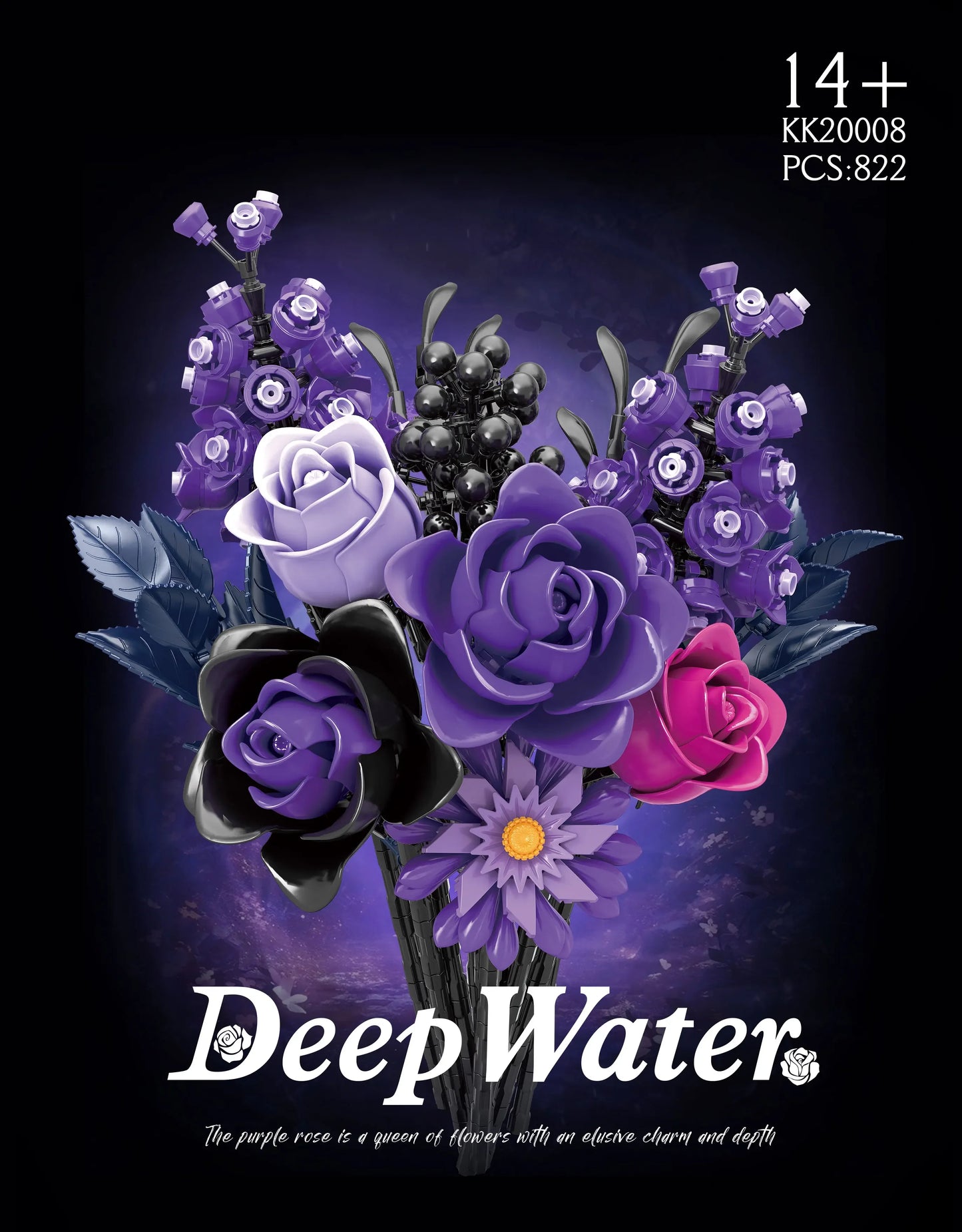 Purple Bouquet Model Bricks  Decoration