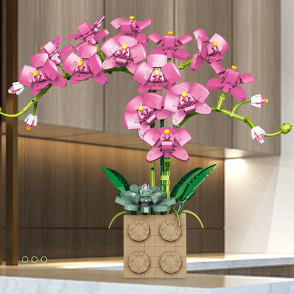 MOC Eternal Orchid Flower Building Block
