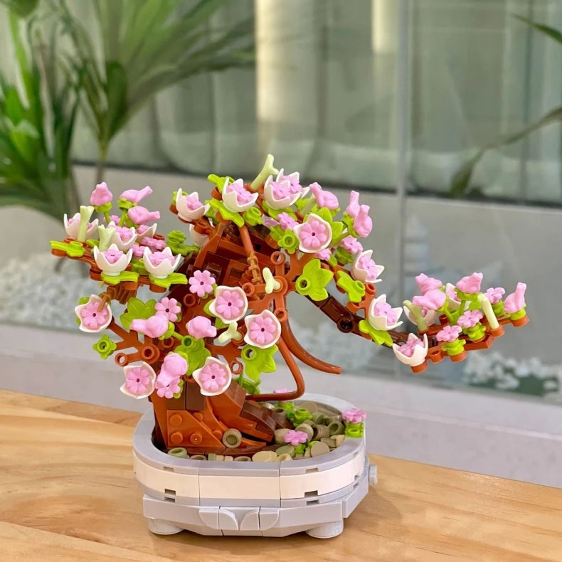 Bonsai Building Block Flower Creative Plant