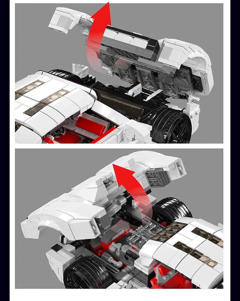 White Italian Racing Car Model