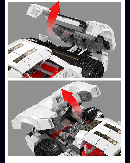 White Italian Racing Car Model