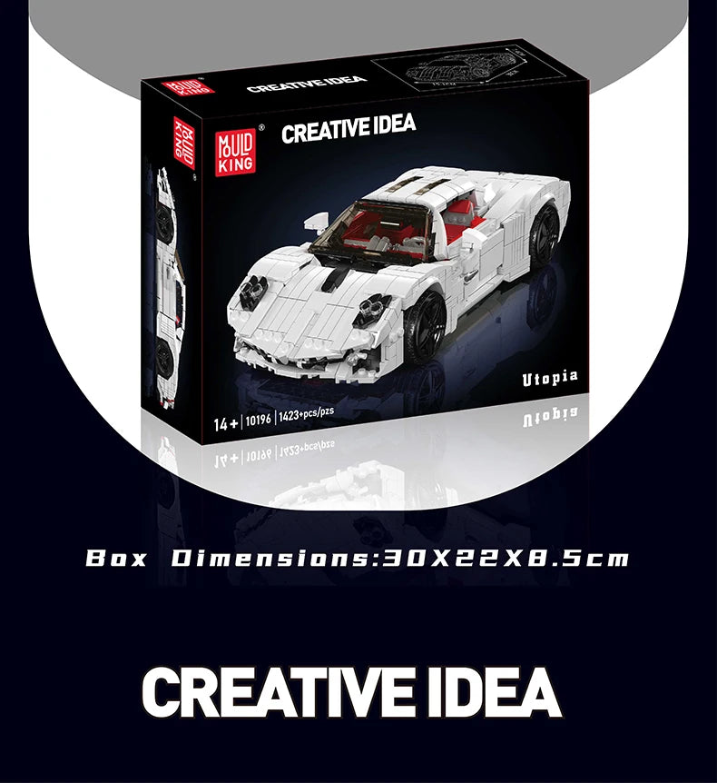 White Italian Racing Car Model