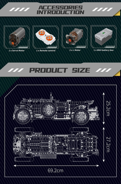 Car Building Block The Remote Control Blower Vintage Car