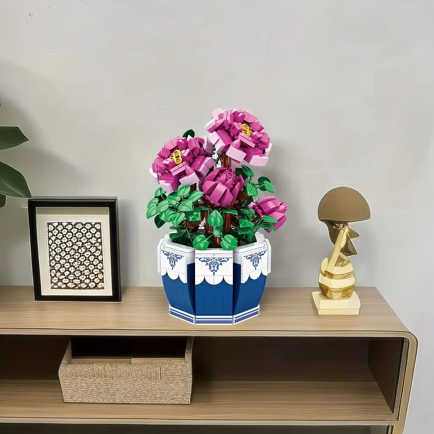 Flower Bouquet Exquisite Peony Building Blocks