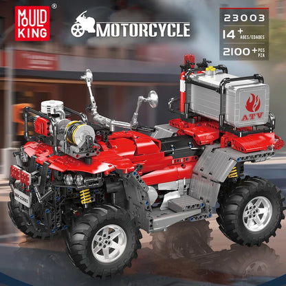 ATV Firefighting Rescue Vehicle Building Blocks RC Electric Motorcycle