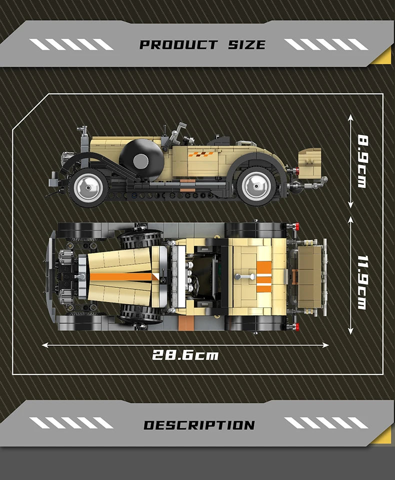 The Fantom Vintage Car Building Block