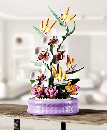 Phalaenopsis Rotating Flower Music Box Building