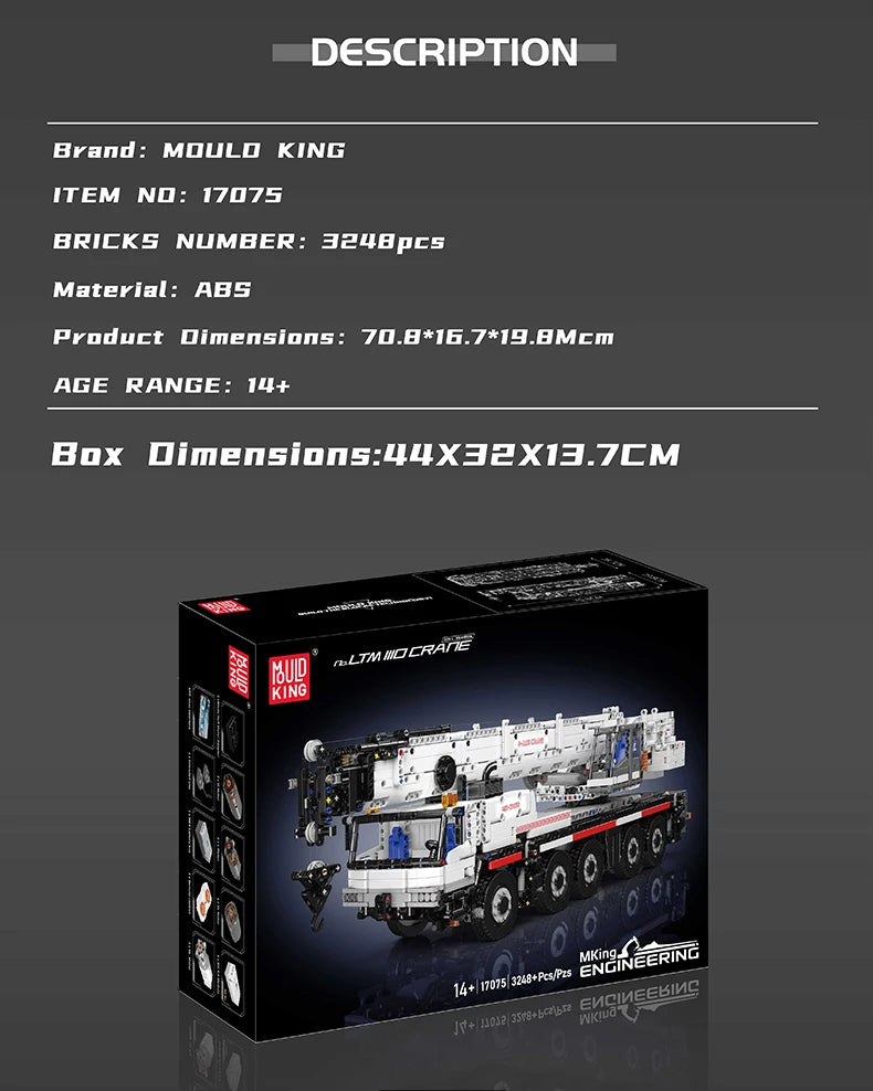 Truck Building Blocks Tech APP RC Controlled Mobile Crane