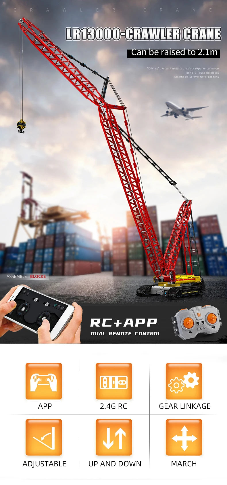 The APP&RC Motorized Crawler Crane Liebherr LR13000