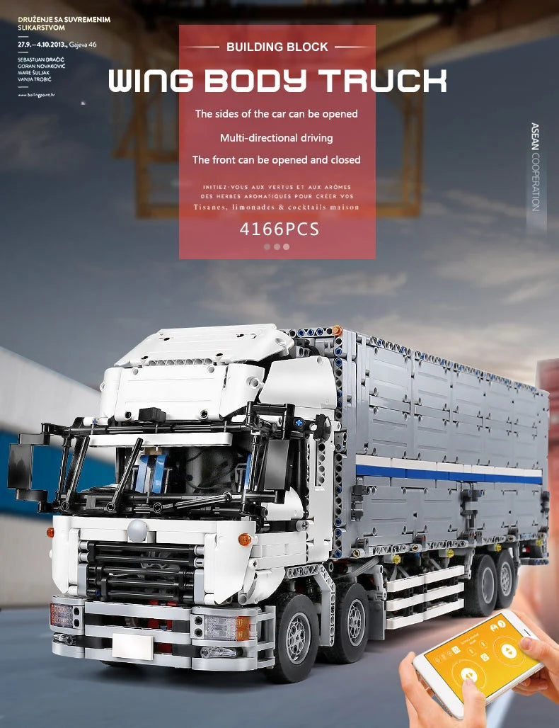 RC Motorized Wing Body Truck Blocks Bricks