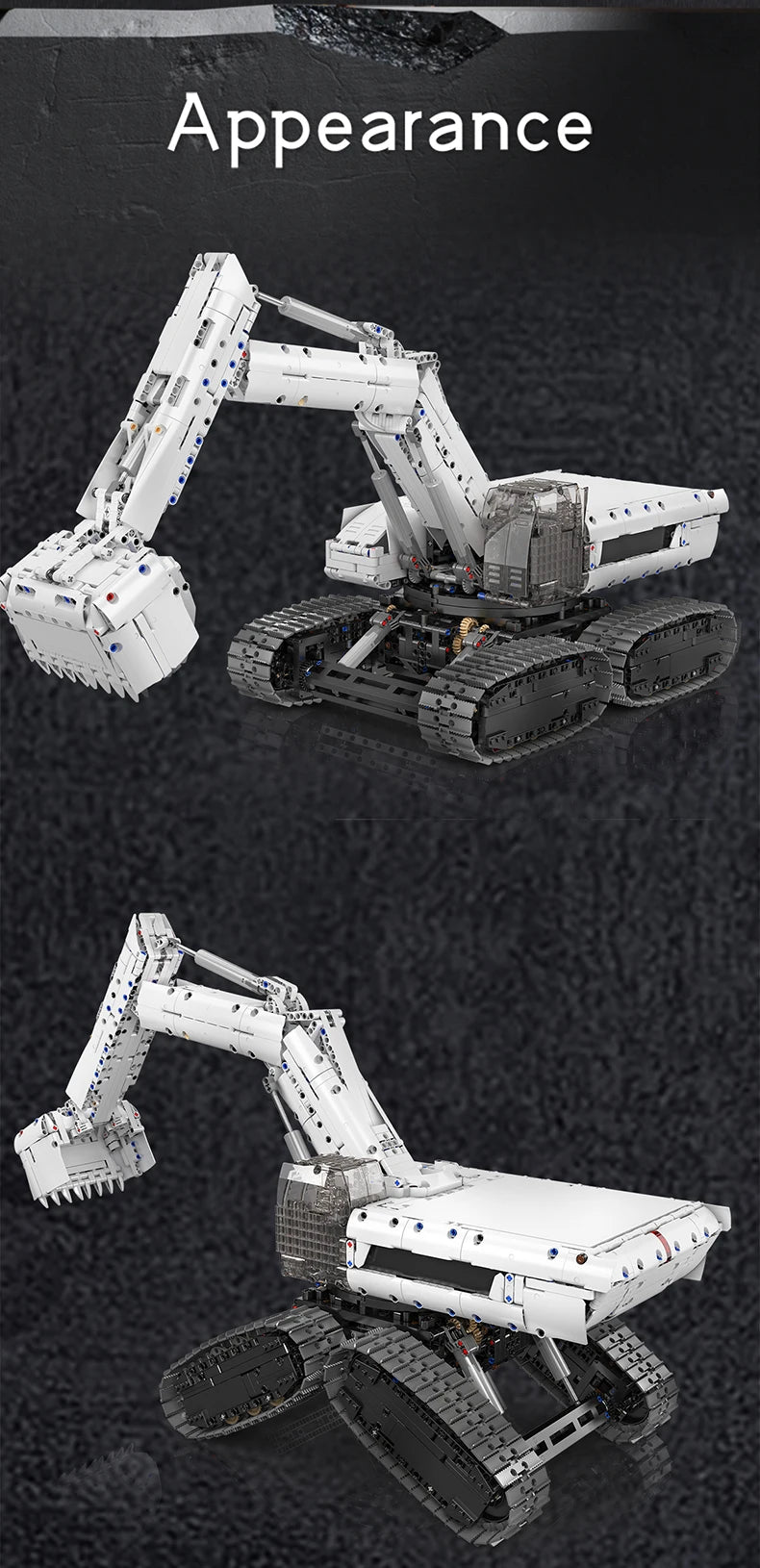 Mould King 17079 Technical Car Toys The RC Sci-Fi Excavator Building Block Enginerring Truck Brick Set Kids Christmas Gift