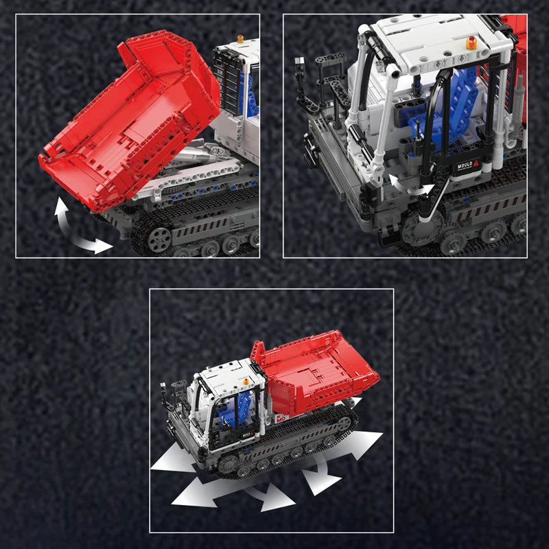 Mould King 17083 Technical Car Toys The RC Tracked Dumper Building Block Enginerring Truck Brick Set Kids Christmas Gift