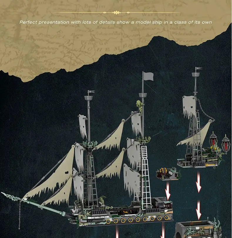 Dutchman Pirate Ship Assembly Model