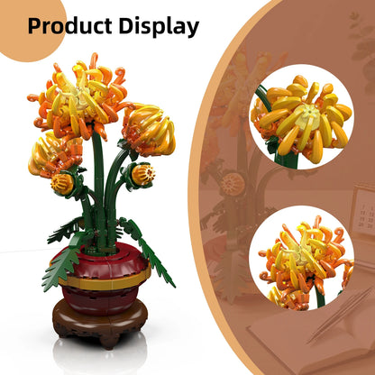 Chrysanthemum Flower Building Blocks Set