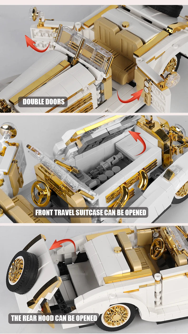 Vintage Car Model Assembly Creative Building Blocks