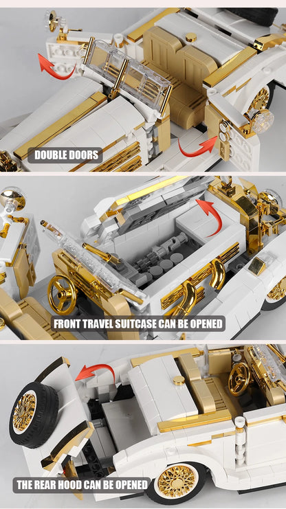 Vintage Car Model Assembly Creative Building Blocks