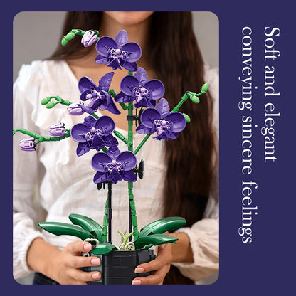 KNEW BUILT 3D Eternal Flower Phalaenopsis Building Block