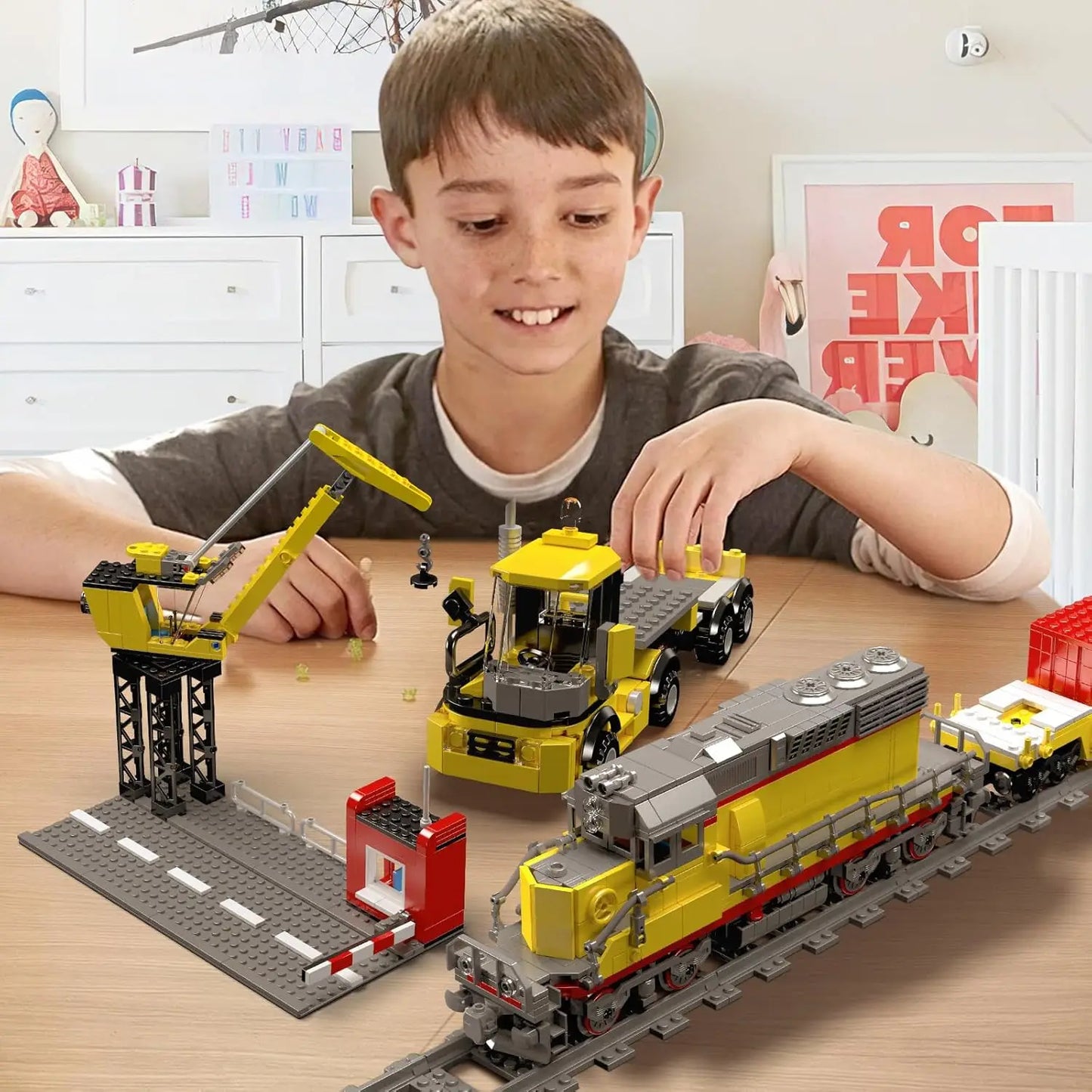 Diesel Locomotive Building Blocks RC Railway Train