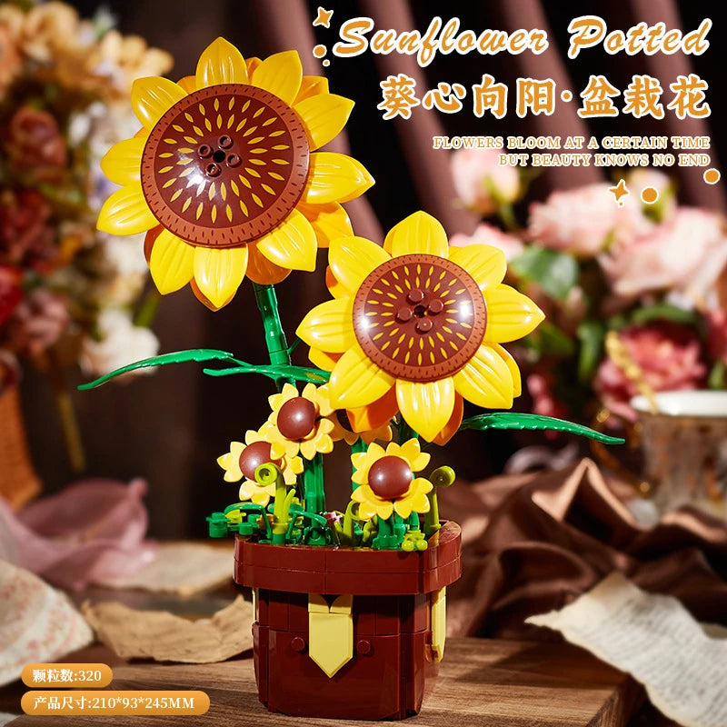 Flower Bouquet Rose Phalaenopsis Lily Sunflower Potted