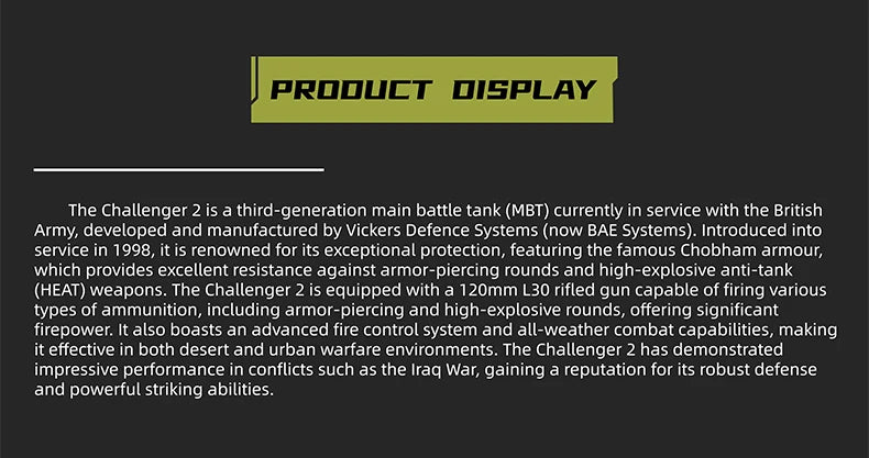 Remote Controlled Challenger-2 Main Battle Tank