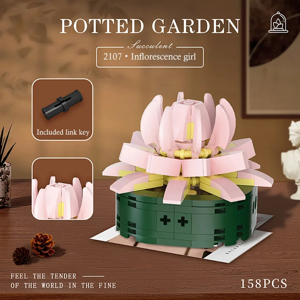 Flower Bouquet Building Block Succulents Plants