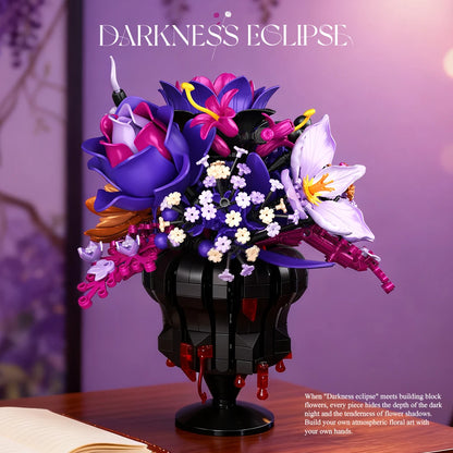 Romantic Flower Bouquet Building Blocks Preserved Flowers Vase Model
